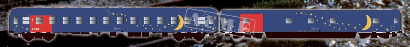 ACME 55347 - H0 - 2-tlg. Set IC-Wagen Nat Tog, DSB, Ep. V - Set 1